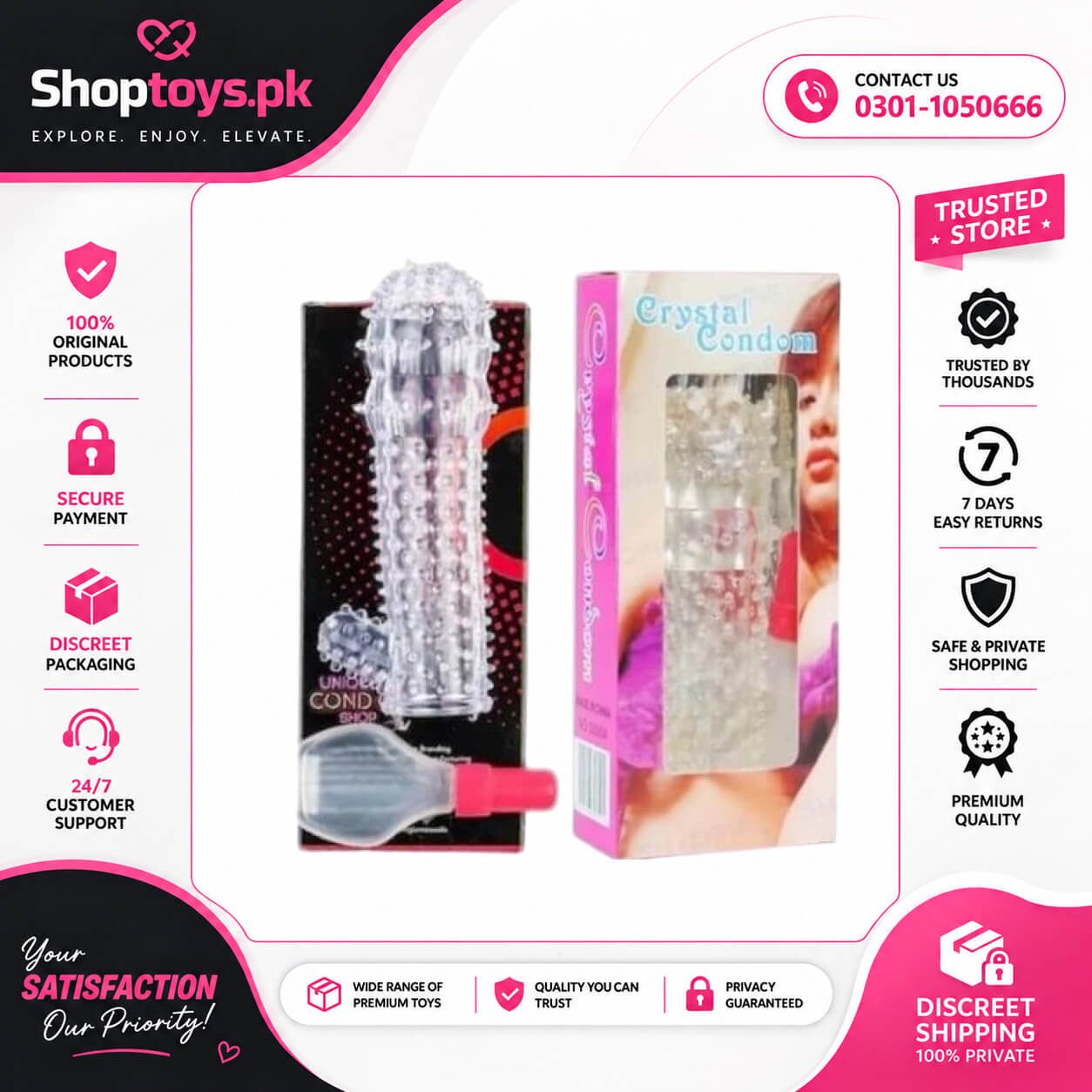 Extra Dotted Crystal Condom In Pakistan