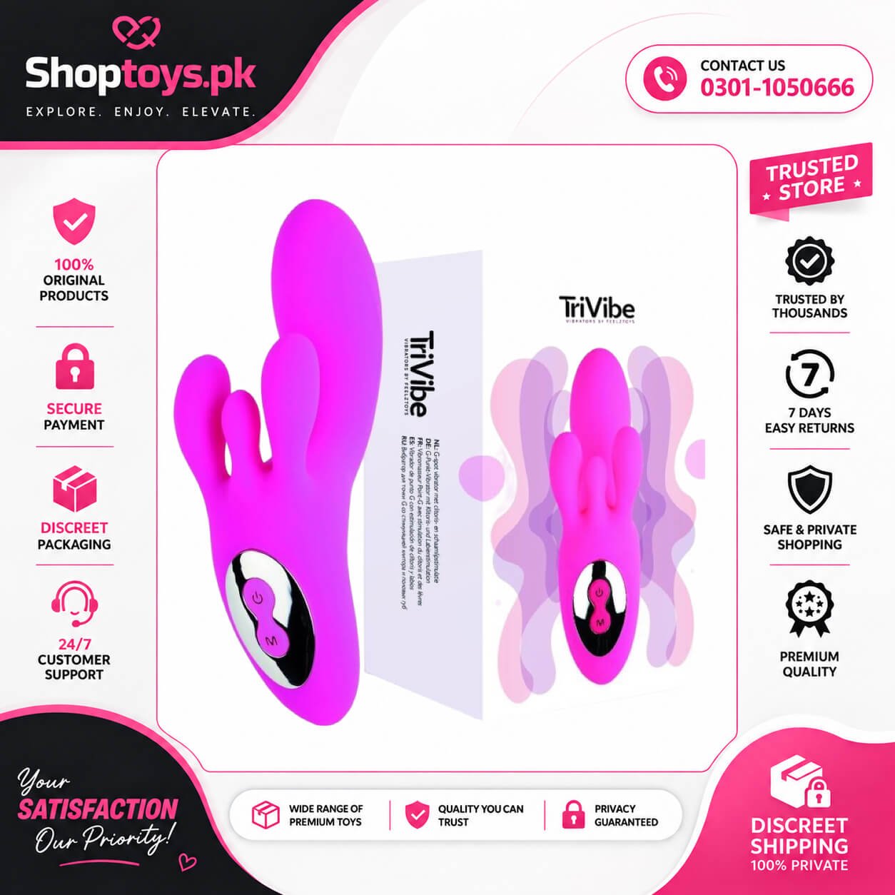 Feelztoys Vibrators-e31509 Pink One Size In Pakistan