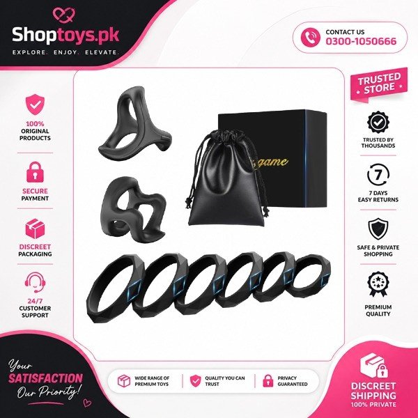 8 Sizes Silicone Ring for Men Adult Sex Toys
