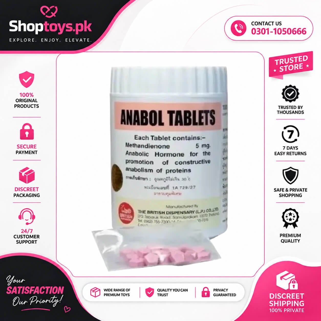 Anabol 5mg 1000 Tablets In Pakistan