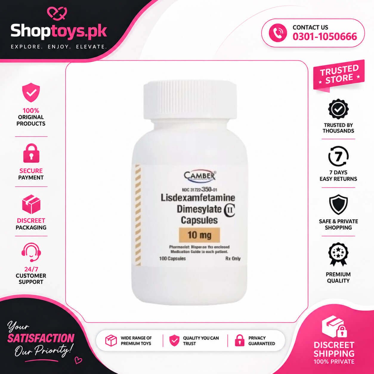 Lisdexamfetamine 10 Mg Price In Pakistan