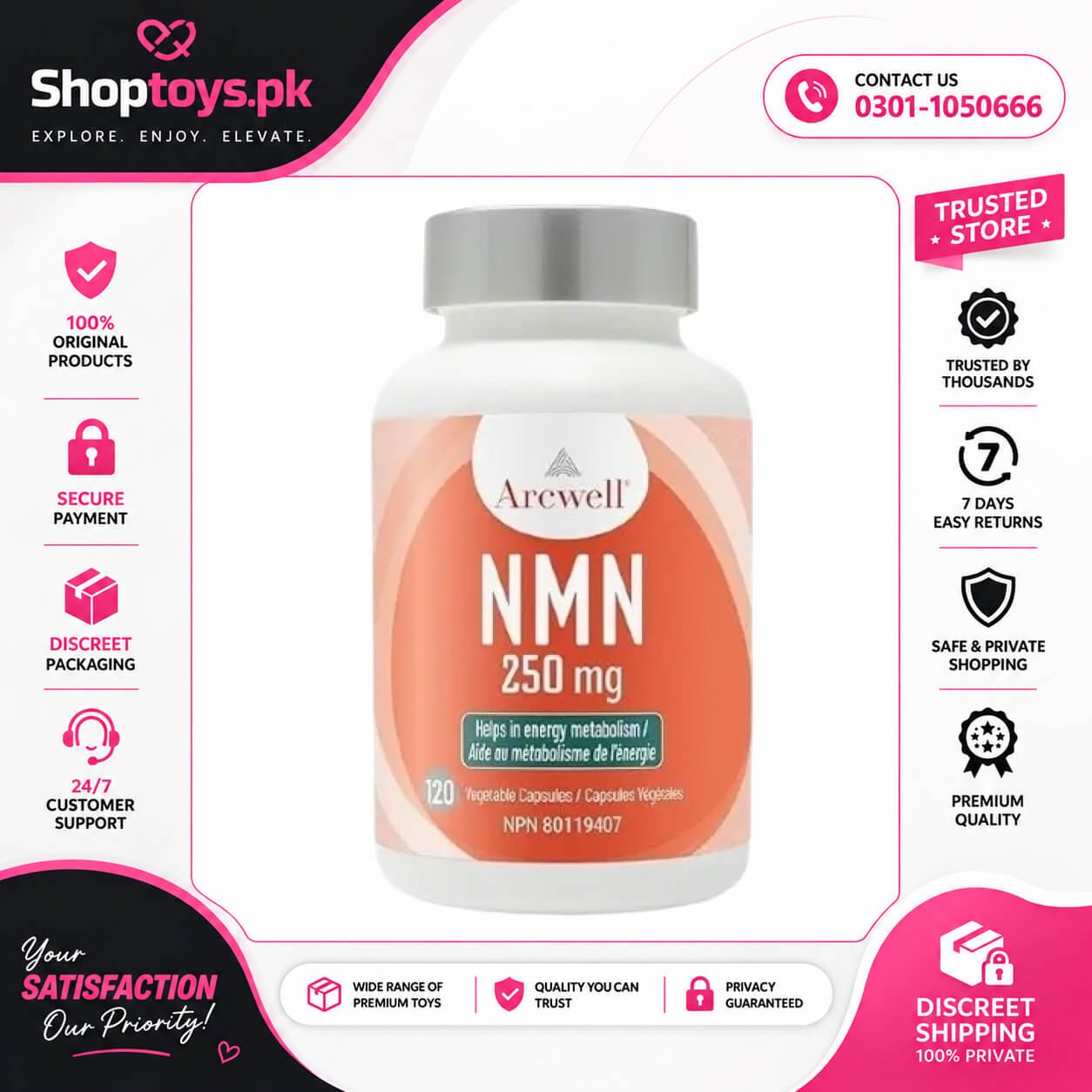Arcwell (Nicotinamide Mononucleotide) 250 Mg In Pakistan