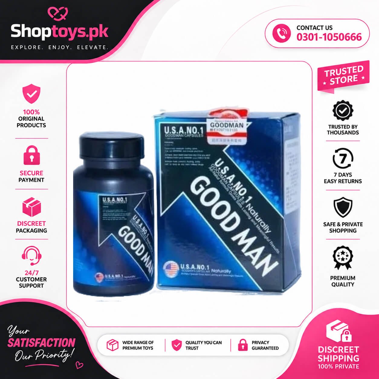 Goodman Enlargement & Sex Pills 60 Capsules In Pakistan