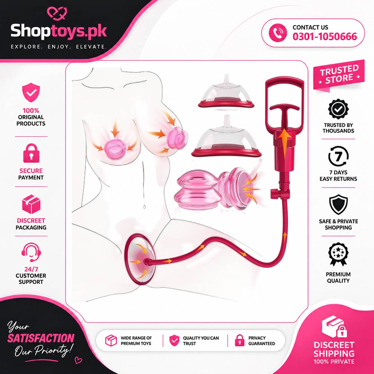 Clitoral and Nipple Pump Sex Toys In Pakistan