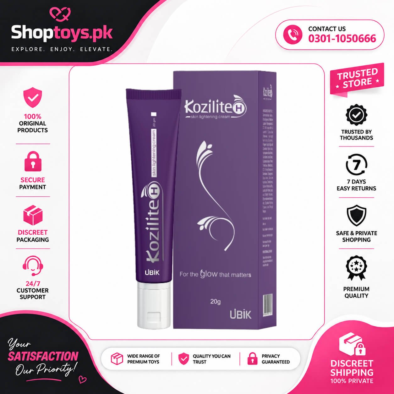 Kozilite-H Skin Lightening Serum In Pakistan