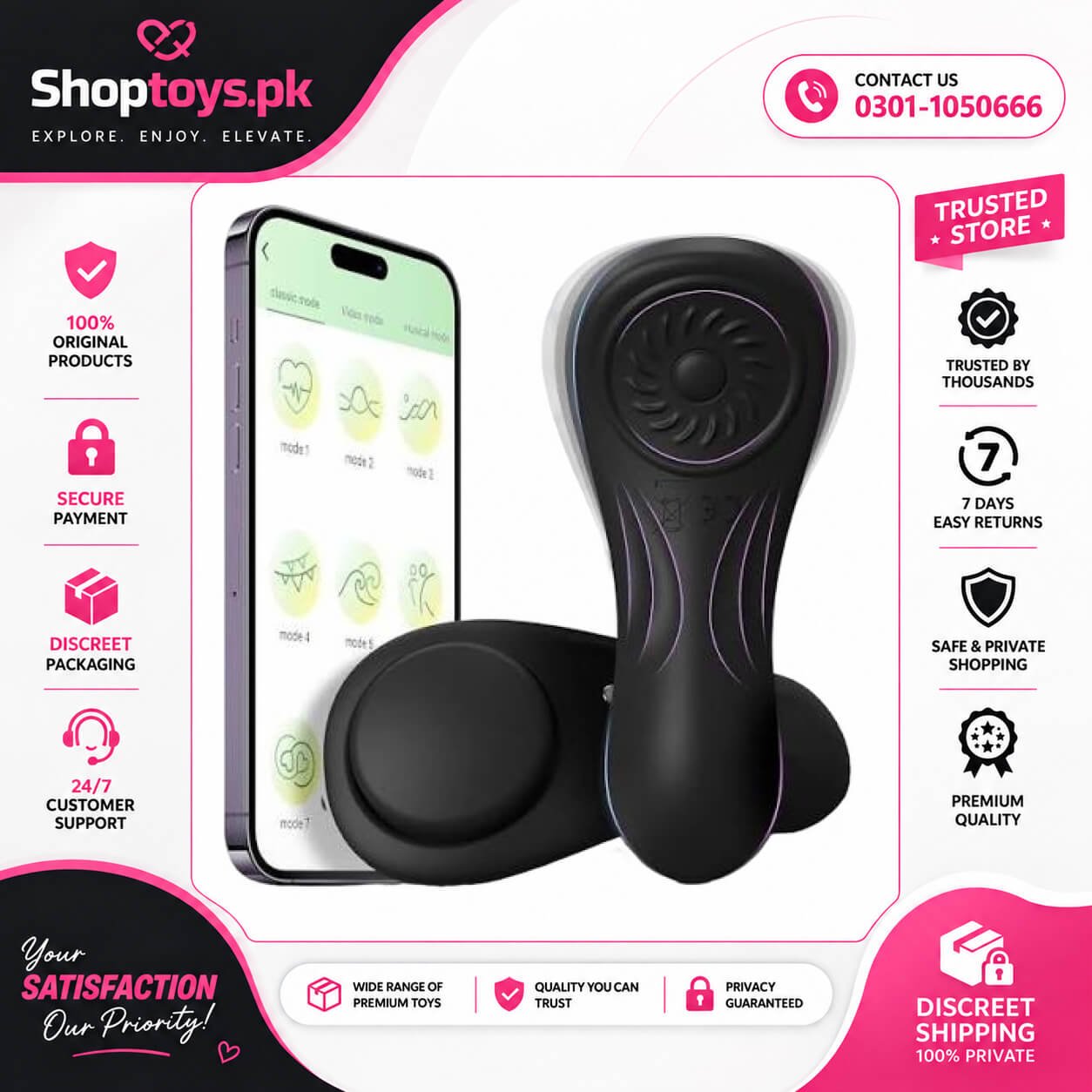 Wearable Panty Vibrator Ultra-Light Butterfly Clitoral In Pakistan