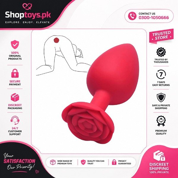 Anal Plug Butt Plug Rose Toy For Adults Women Men