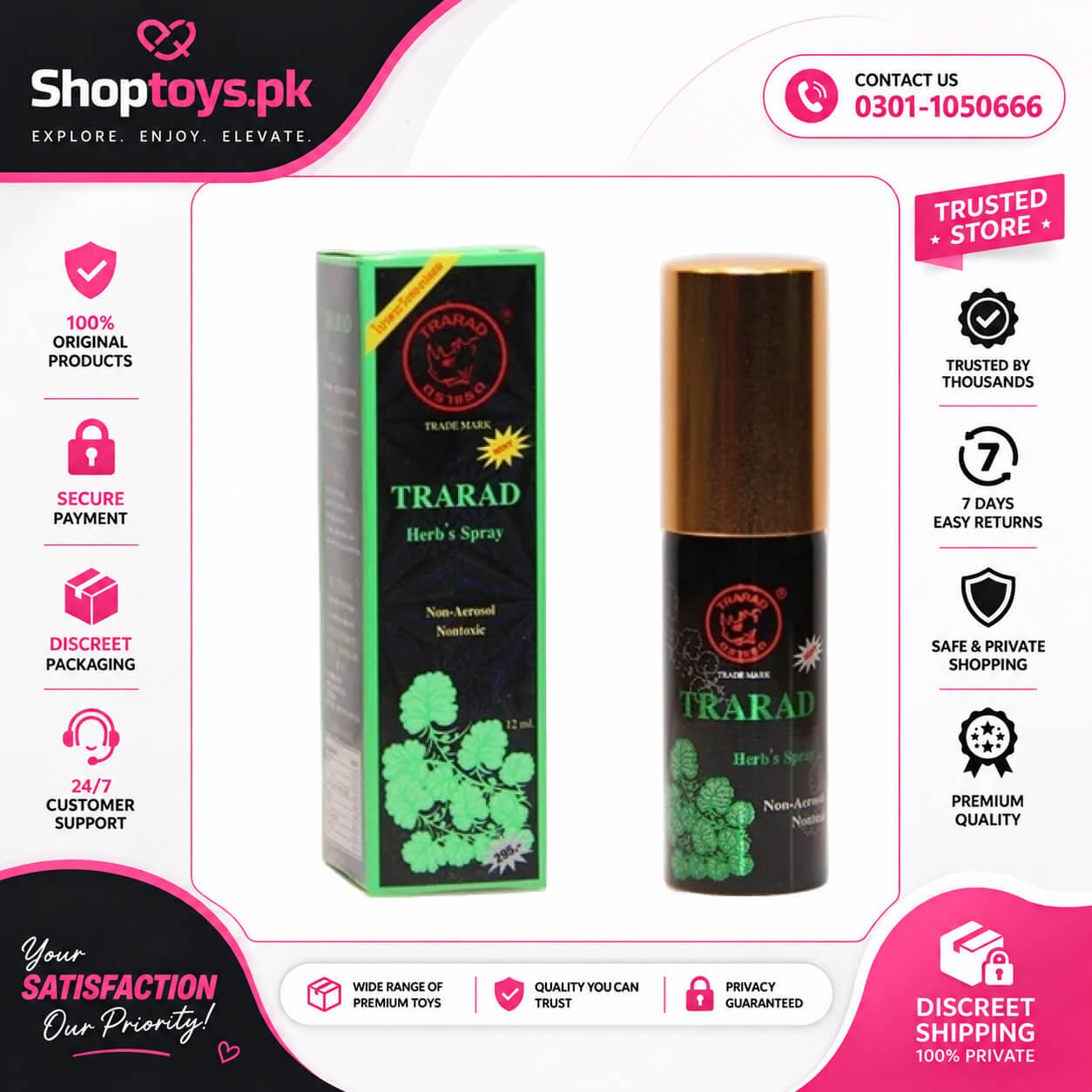 Trarad Herbs Delay Spray Price in Pakistan