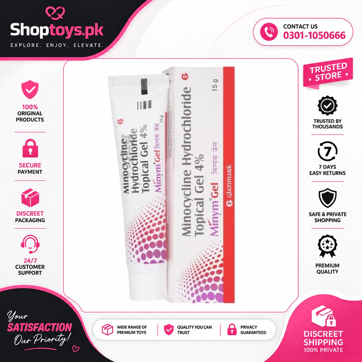 Minym 4% Topical Gel in Pakistan