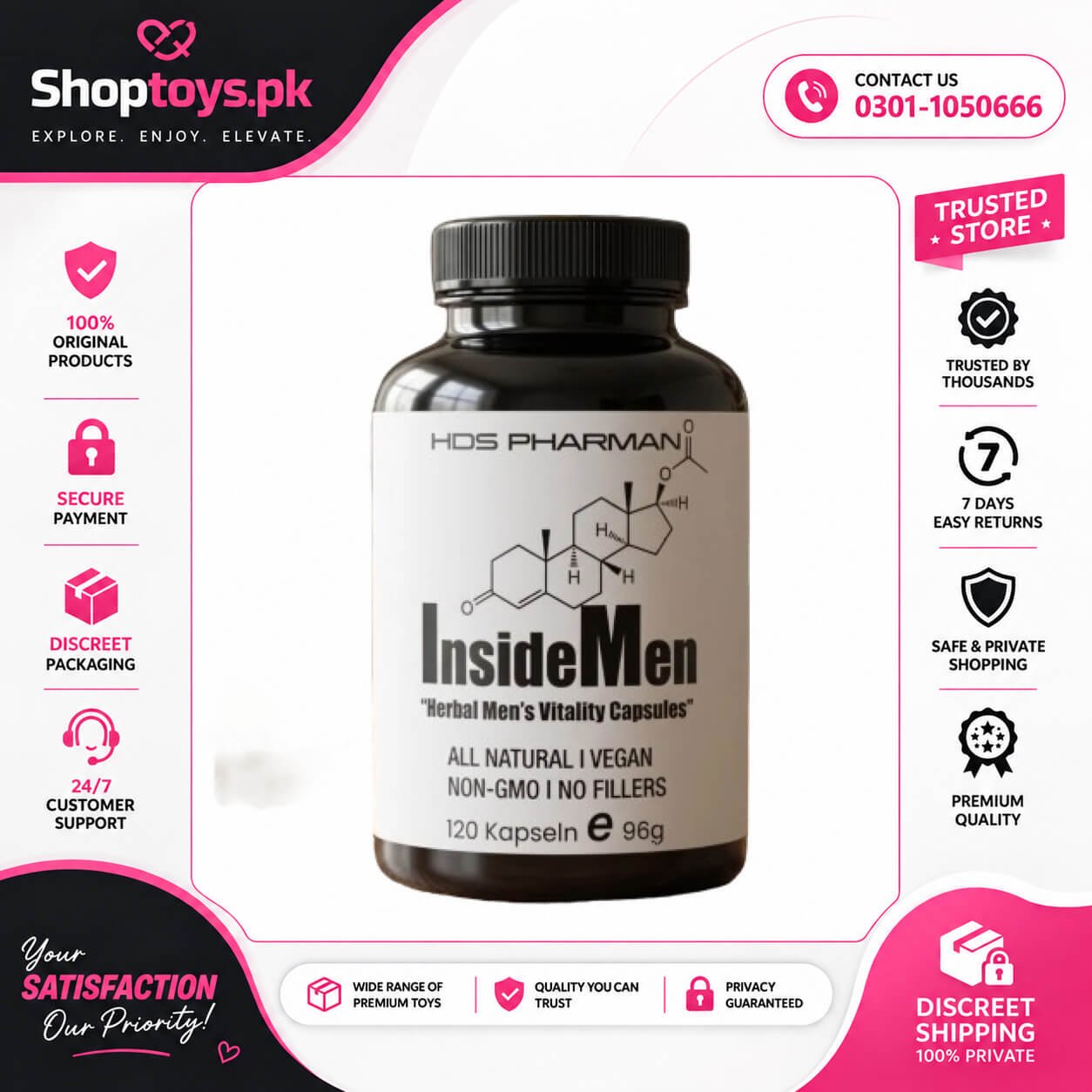 Inside Men Herbal Vitality 120 Capsules In Pakistan