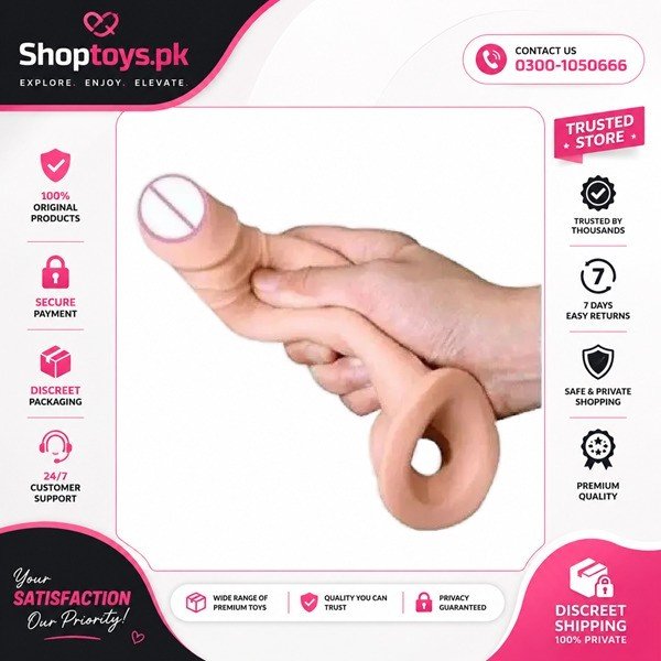 6 Inch Single Hole Silicone Reusable Condom For Men In Pakistan