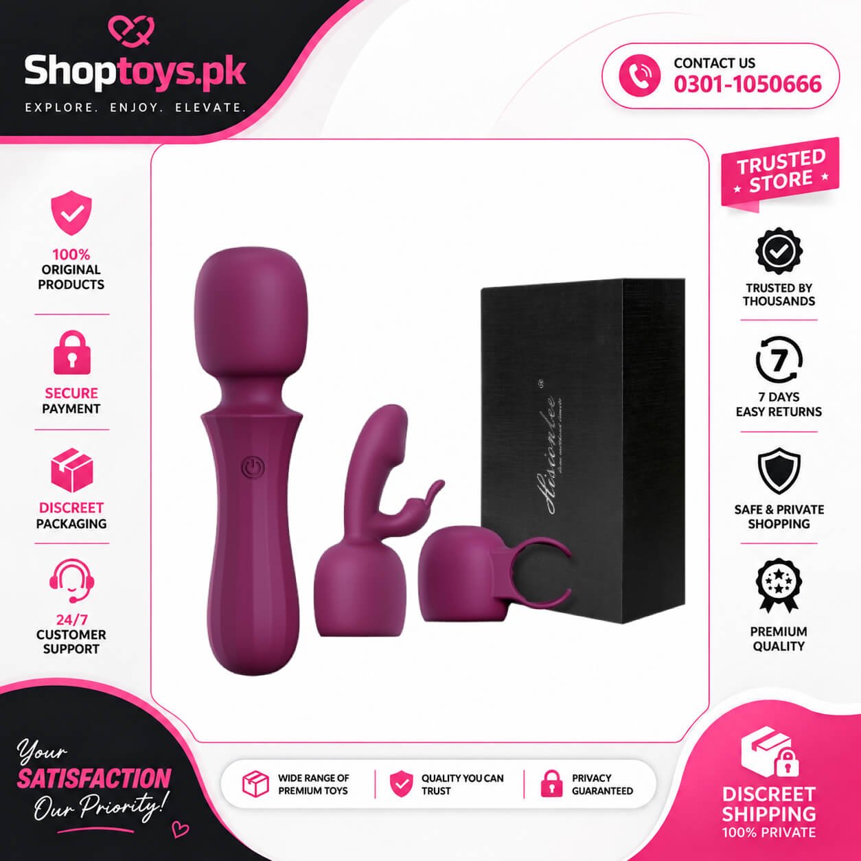 Hisionlee Couples Vibrator Wand 10 In Pakistan