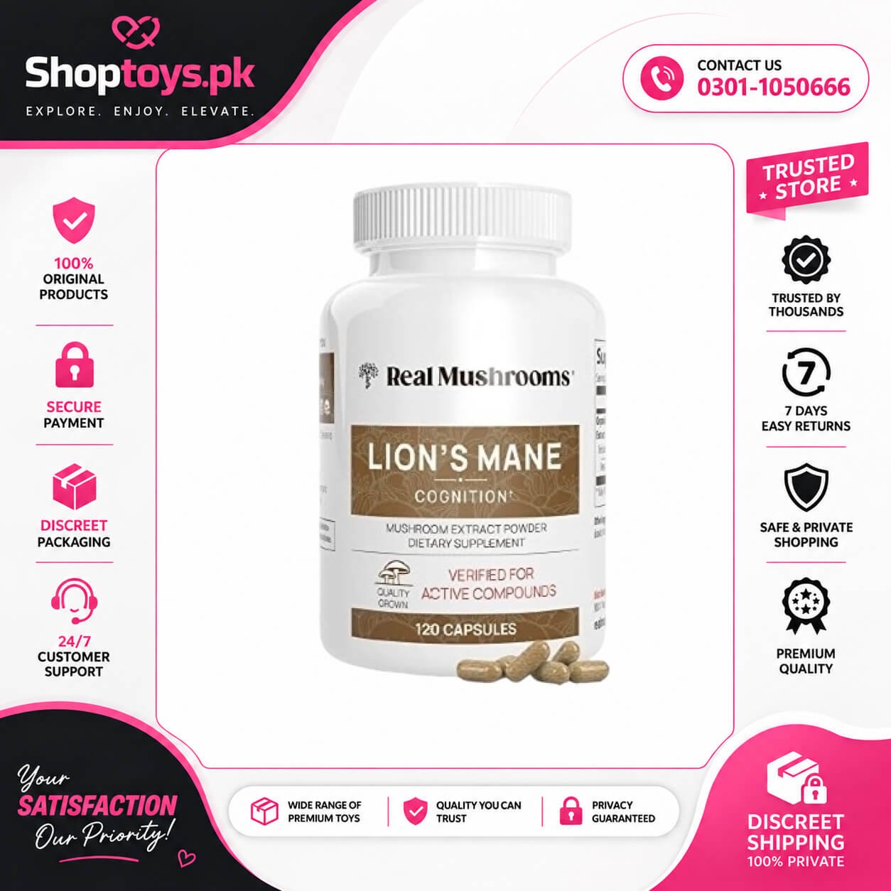Lions Mane Mushroom Capsules in Pakistan