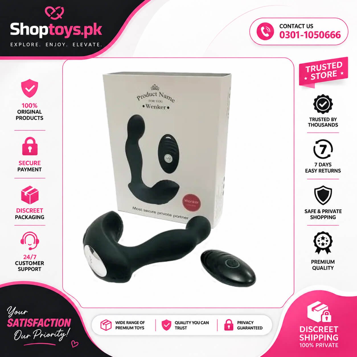 Mantric Rechargeable Remote Control Prostate Vibrator In Pakistan