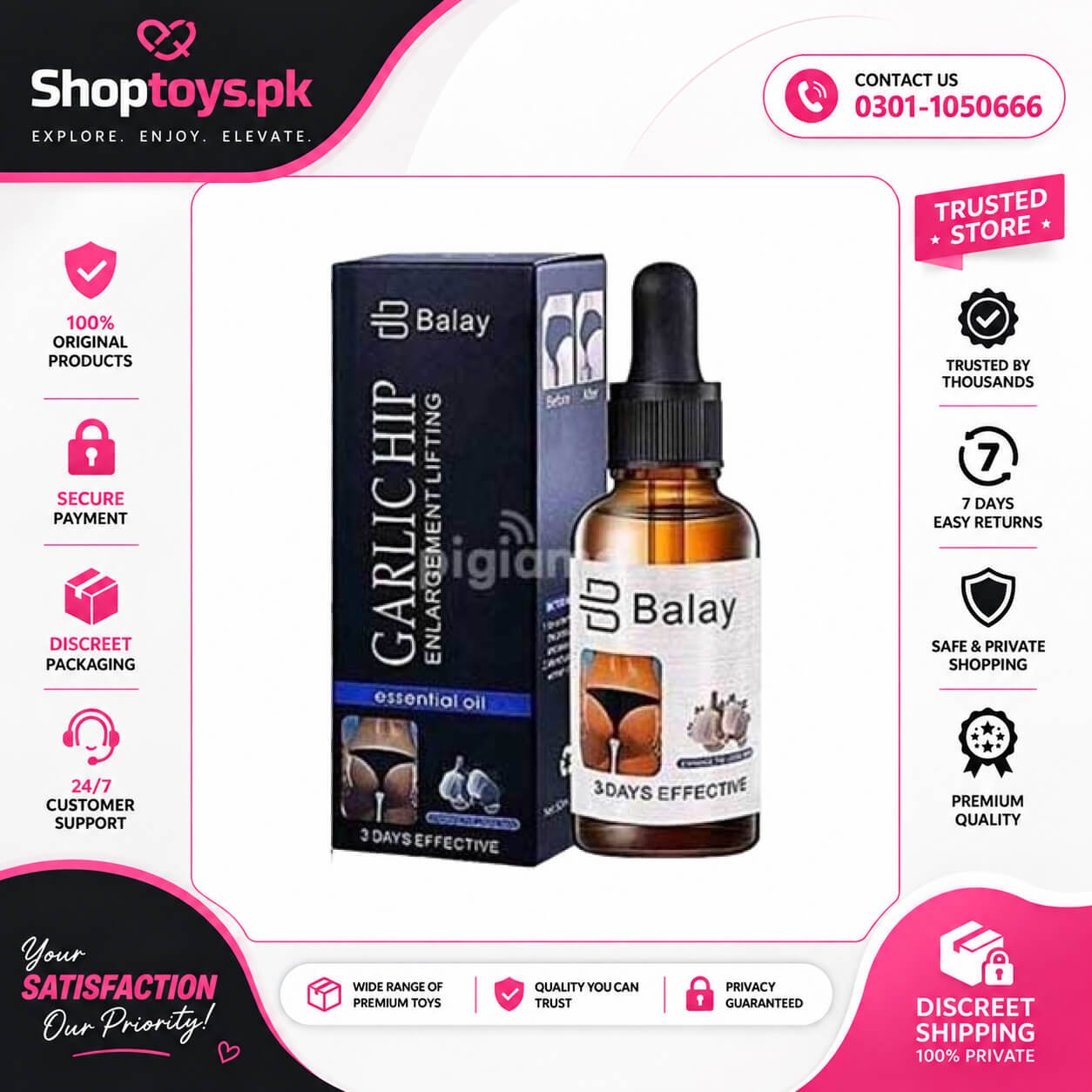 Balay Garlic Hip Enlargement Essential Oil In Pakistan 