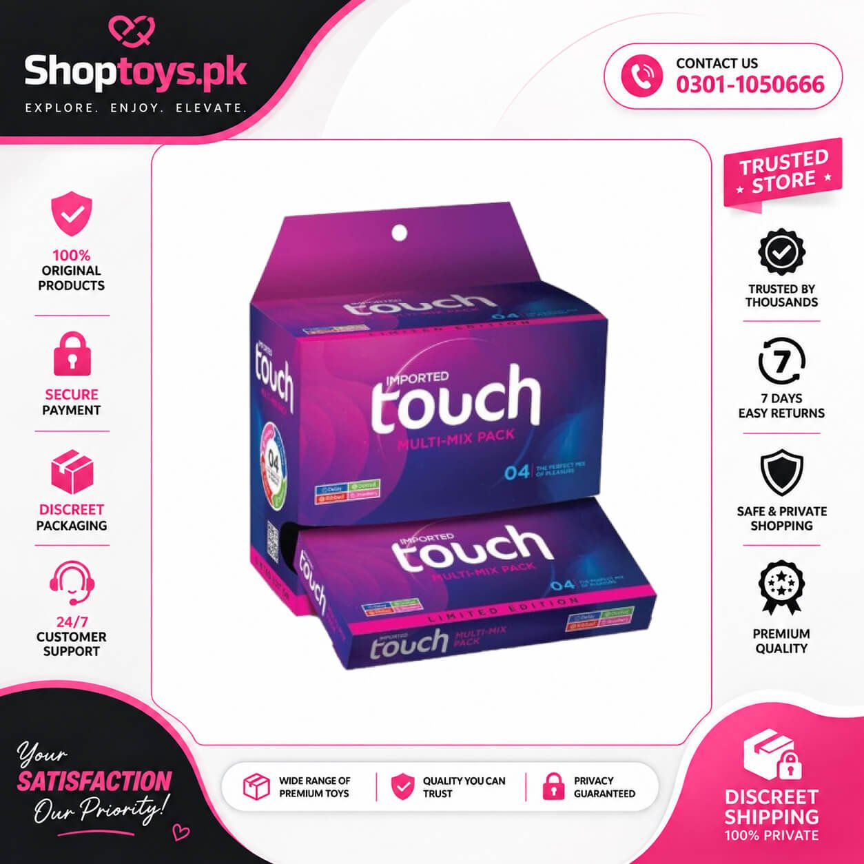 Imported Touch Multi Mix Pack Condom In Pakistan