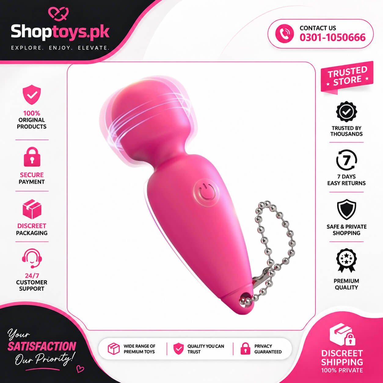 Sex Toy Mini Vibrator Wand In Pakistan