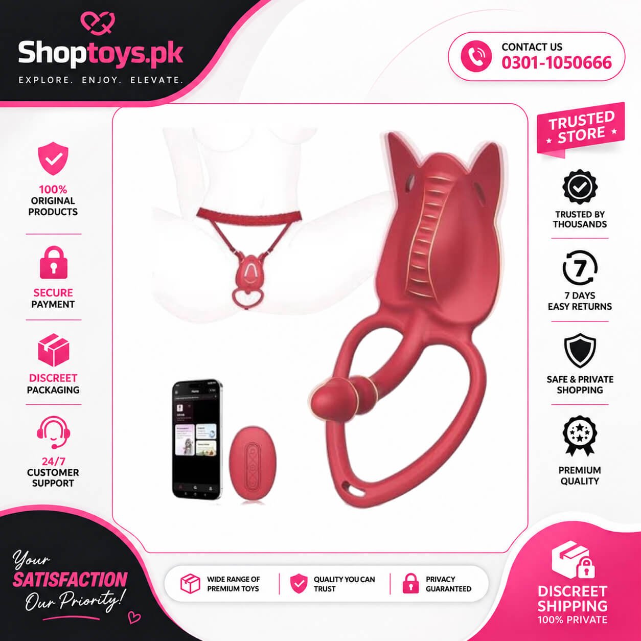 Couples Sex Toy Wearable Vibrator In Pakistan