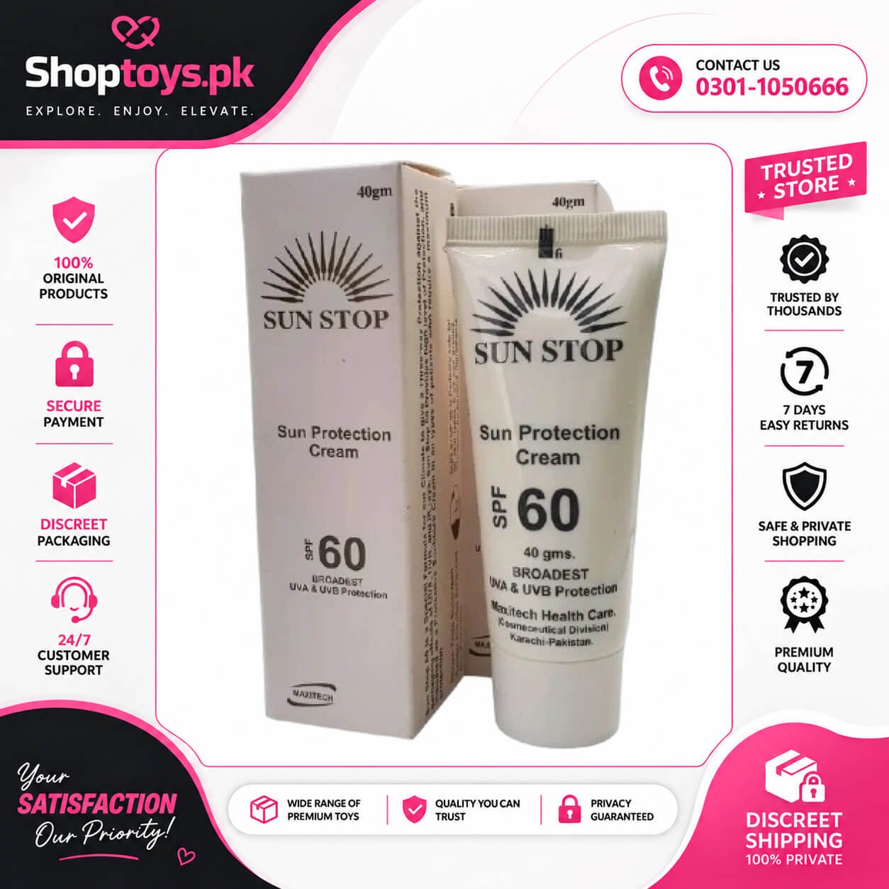 Sunstop 19 Cream 40gm Price In Pakistan