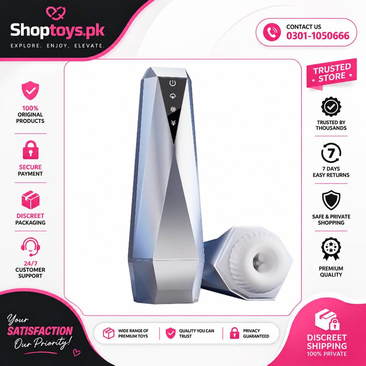 KUSHOR Male Masturbator Male Sex Toys for In Pakistan