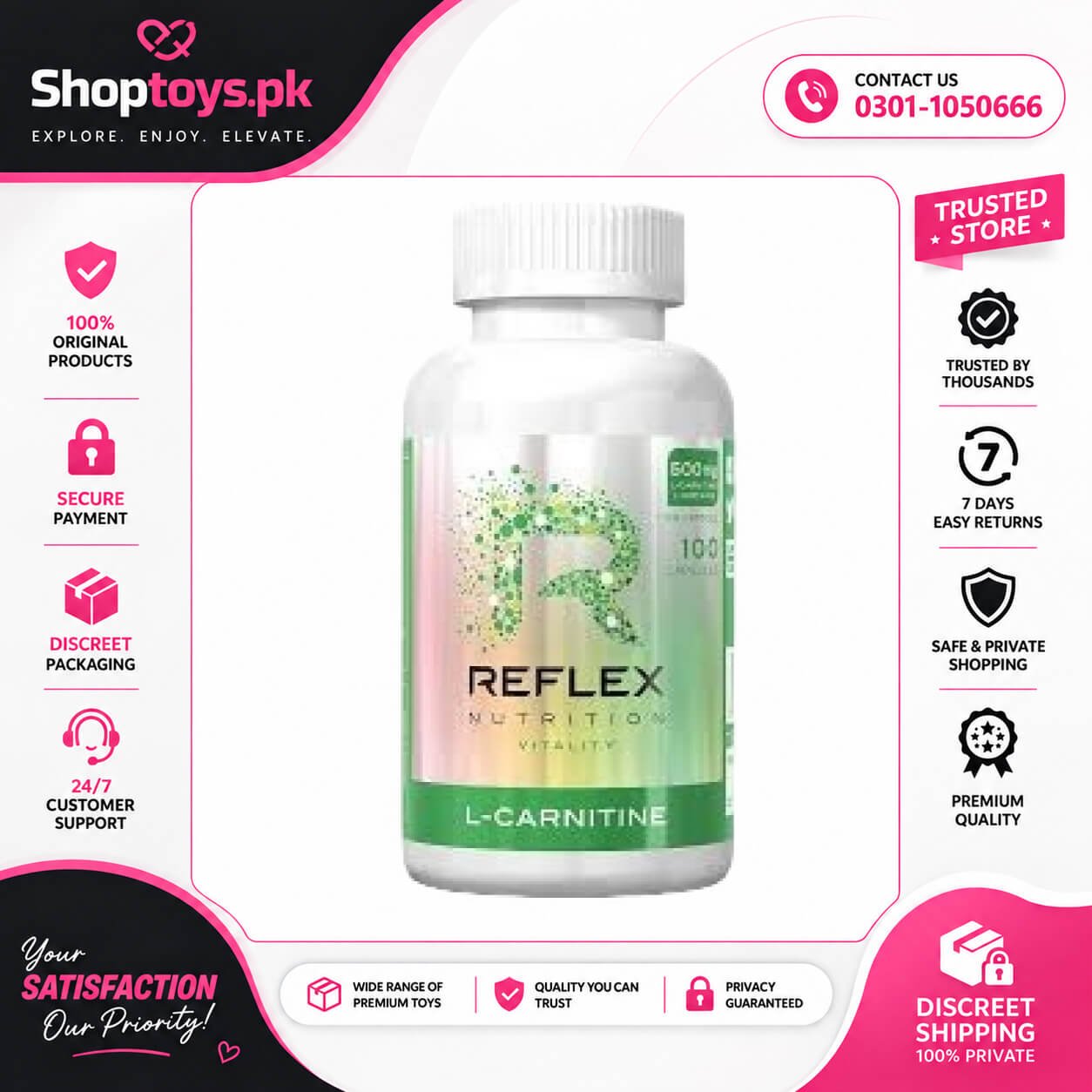 Reflex Nutrition L-Carnitine 500mg Capsules In Pakistan