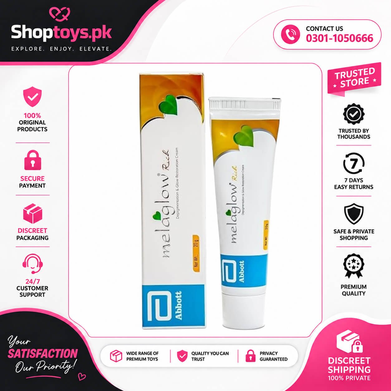 Melaglow Prime Depigmenting Cream In Pakistan