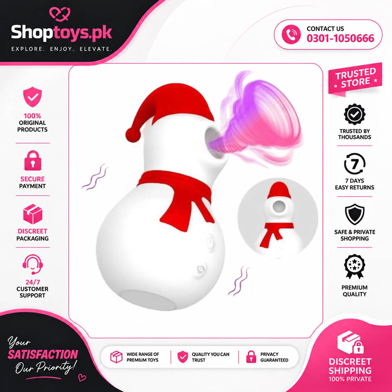 Corepower Clitoral Sucking Vibrator 10 Modes In Pakistan