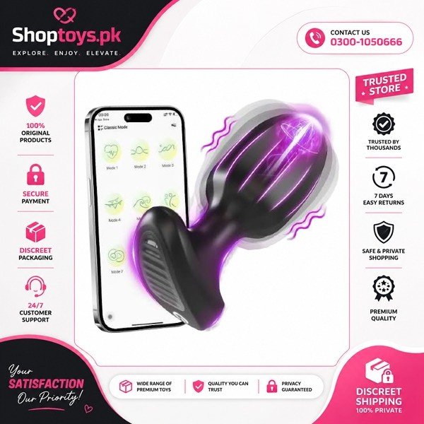 Anal Plug Vibrator with App Control for Men
