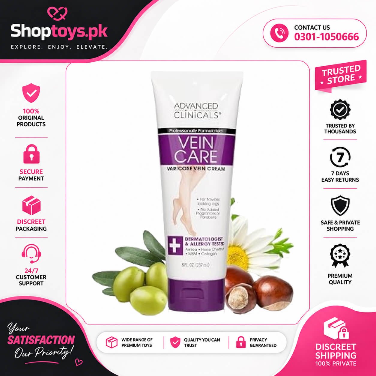 Advanced Clinicals Vein Care Cream In Pakistan