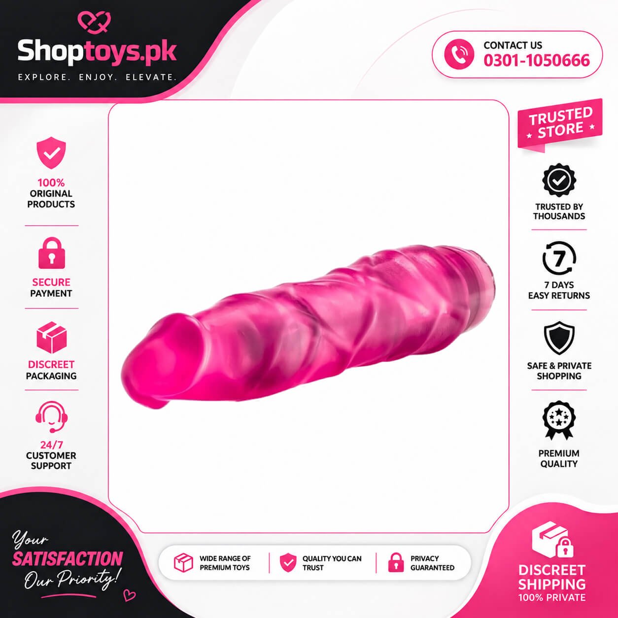 Eden Adult Sex Toys - 9 Inch Realistic Dildo In Pakistan