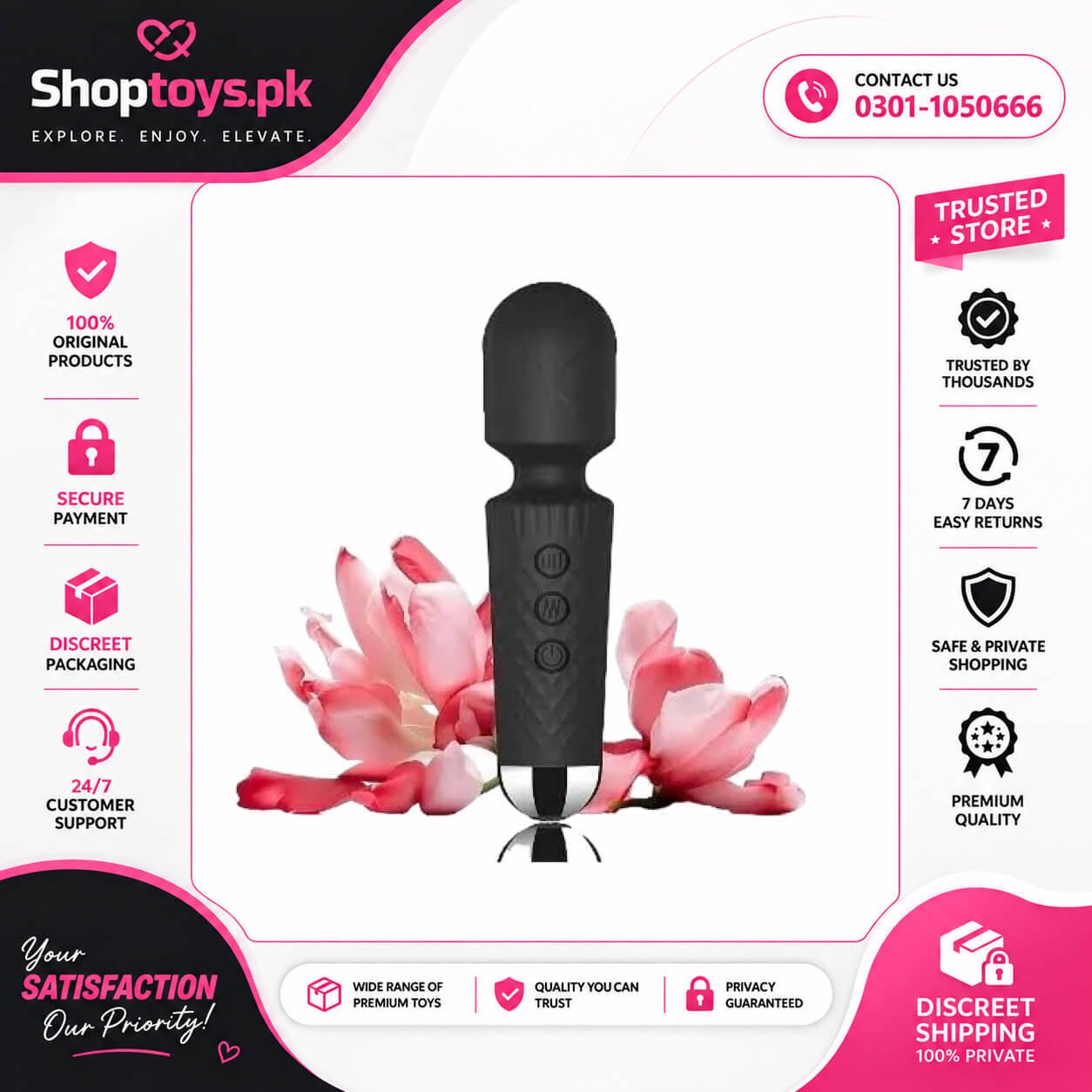 Quiet Mini Personal Wand Massager for Men & Women In Pakistan