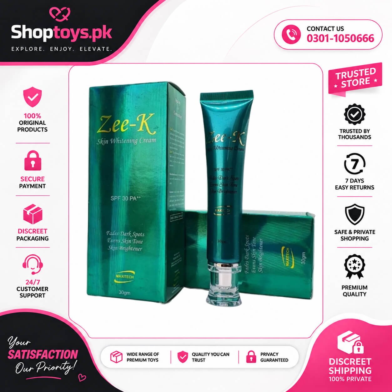 Zee-K Skin Whitening Cream In Pakistan