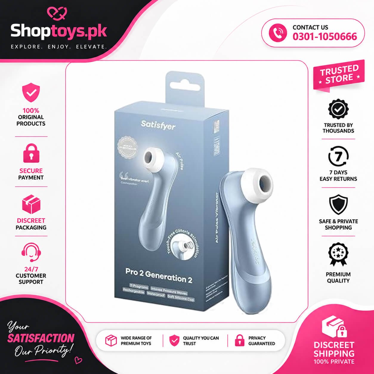 Satisfyer Pro Vibrator Sex Toy | Adult Toys In Pakistan