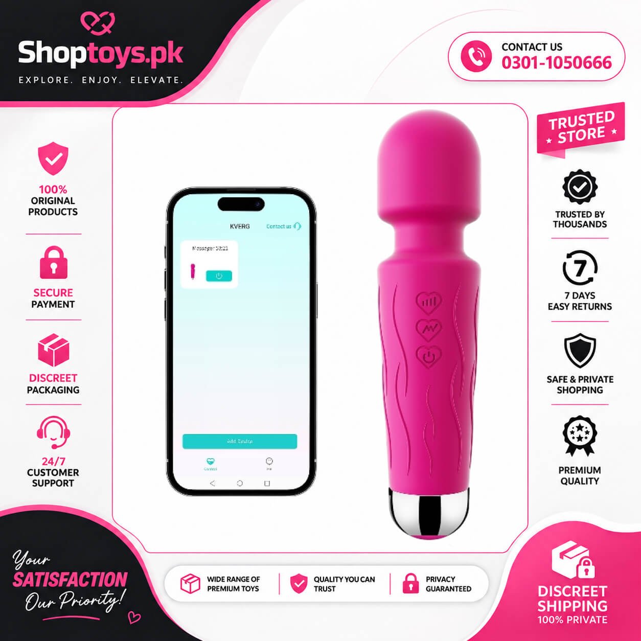 Kverg Handheld Personal Small Massage Gun for Women In Pakistan