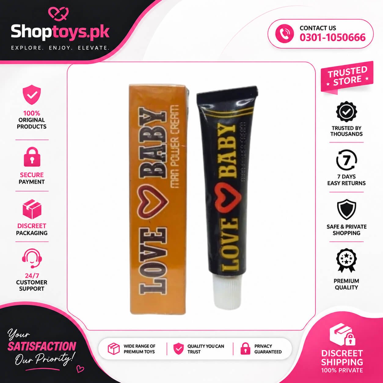 Love Baby Man Extra Power Delay Cream Price in Pakistan