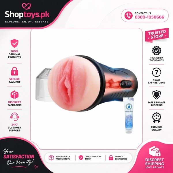 Vibrating Male Masturbator Pocket Pussy