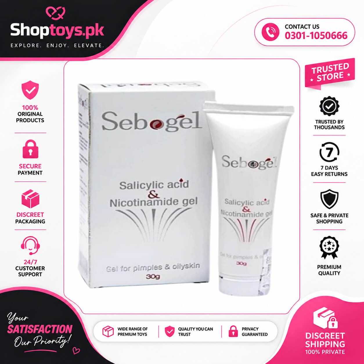 sebogel salicylic acid & nicotinamide gel in Pakistan