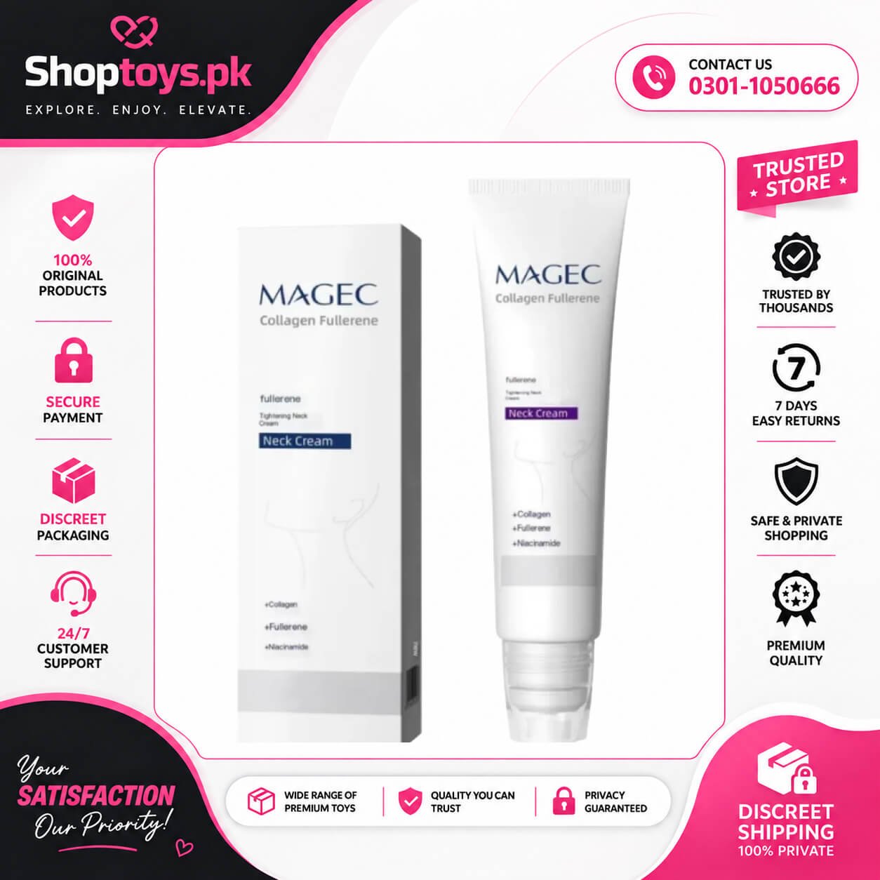 MAGEC Collagen Fullerene Tightening Neck Cream in Pakistan