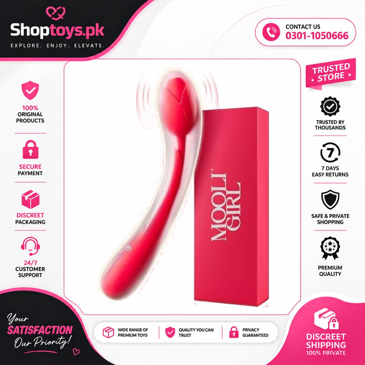 MOOLIGIRL Dildo Rose Sex Toys for Women In Pakistan