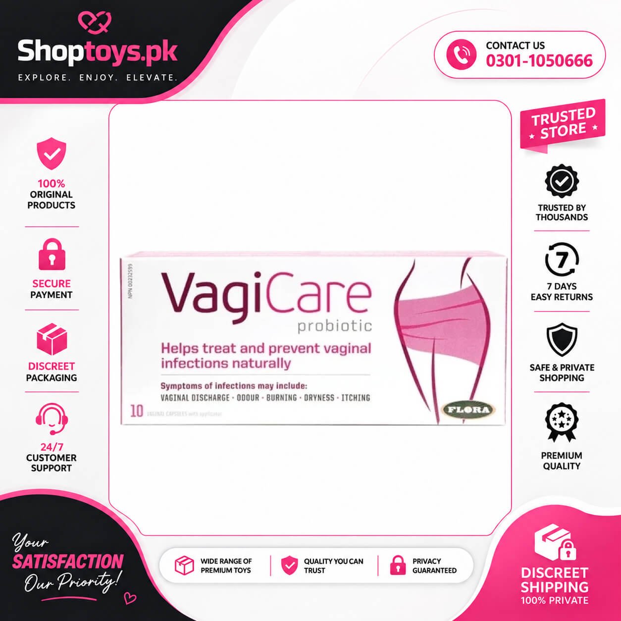 VagiCare Probiotic Suppository In Pakistan