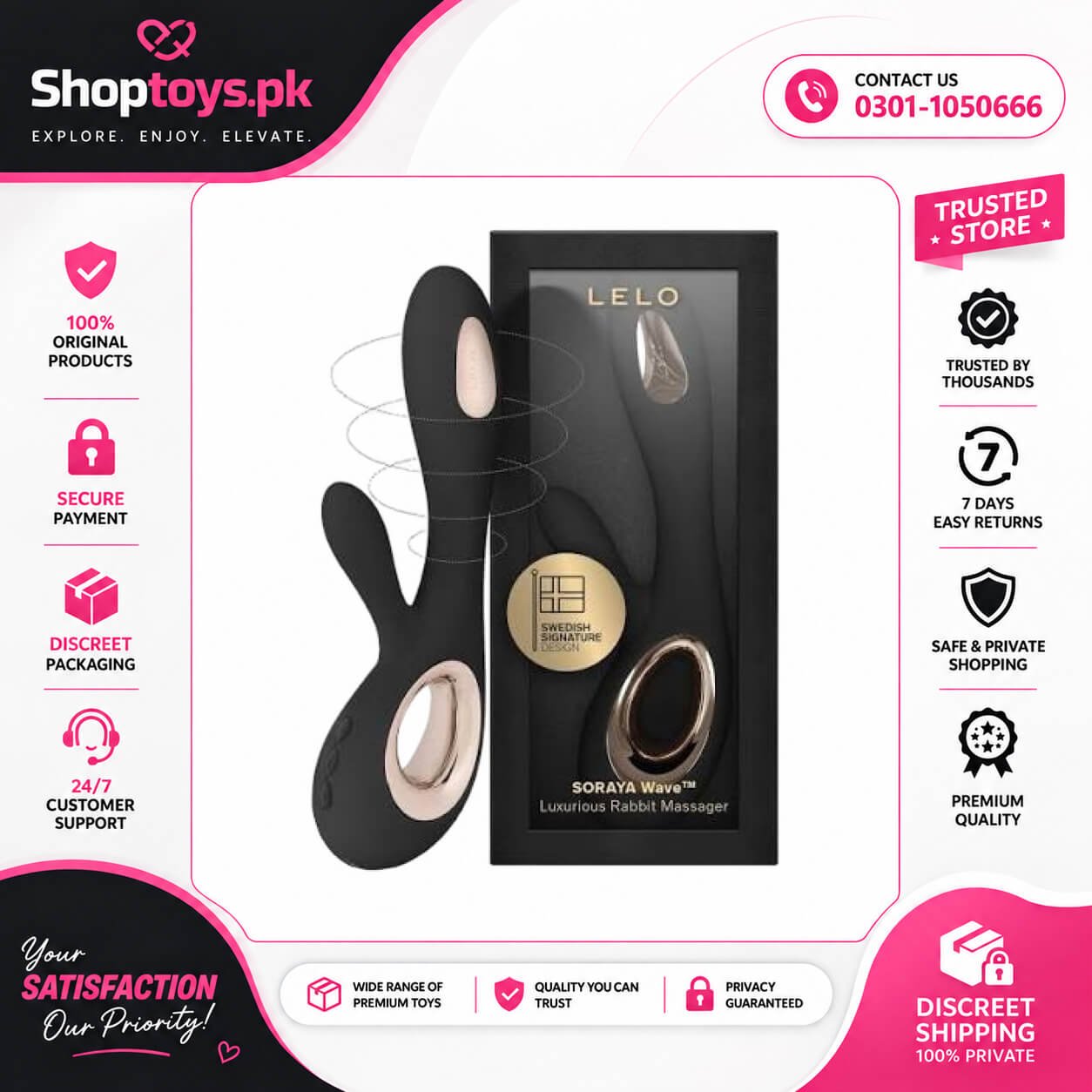 LELO Soraya Wave Luxurious G Spot Rabbit Vibrator In Pakistan