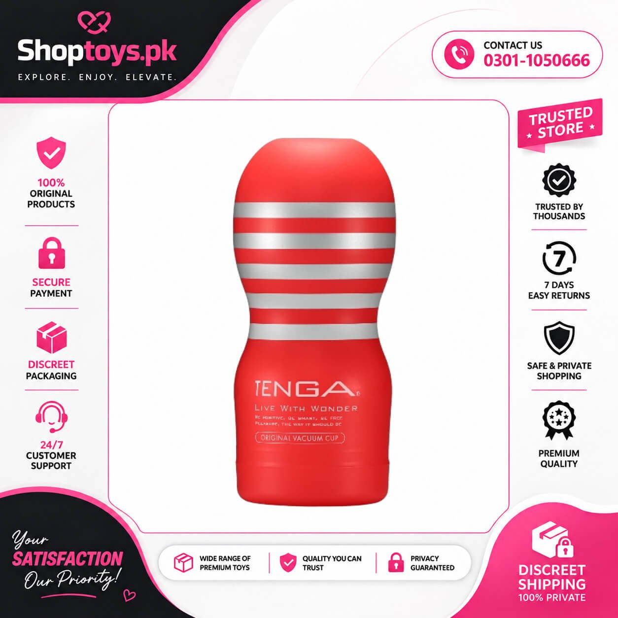TENGA Original Vacuum Cup Male Masturbator In Pakistan