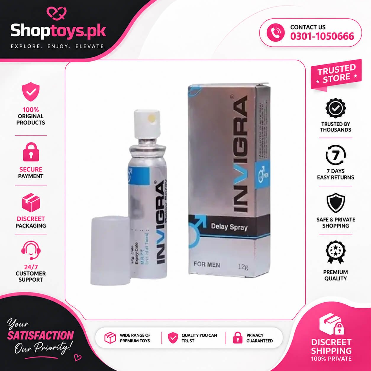 Invigra Delay Timing Spray Price in Pakistan