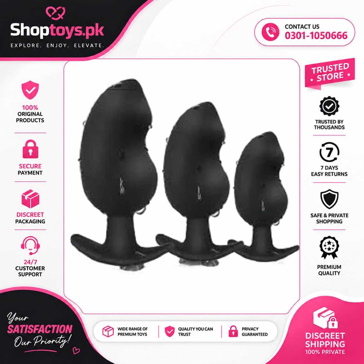 Silicone Anal Butt Plug For Toys Long In Pakistan