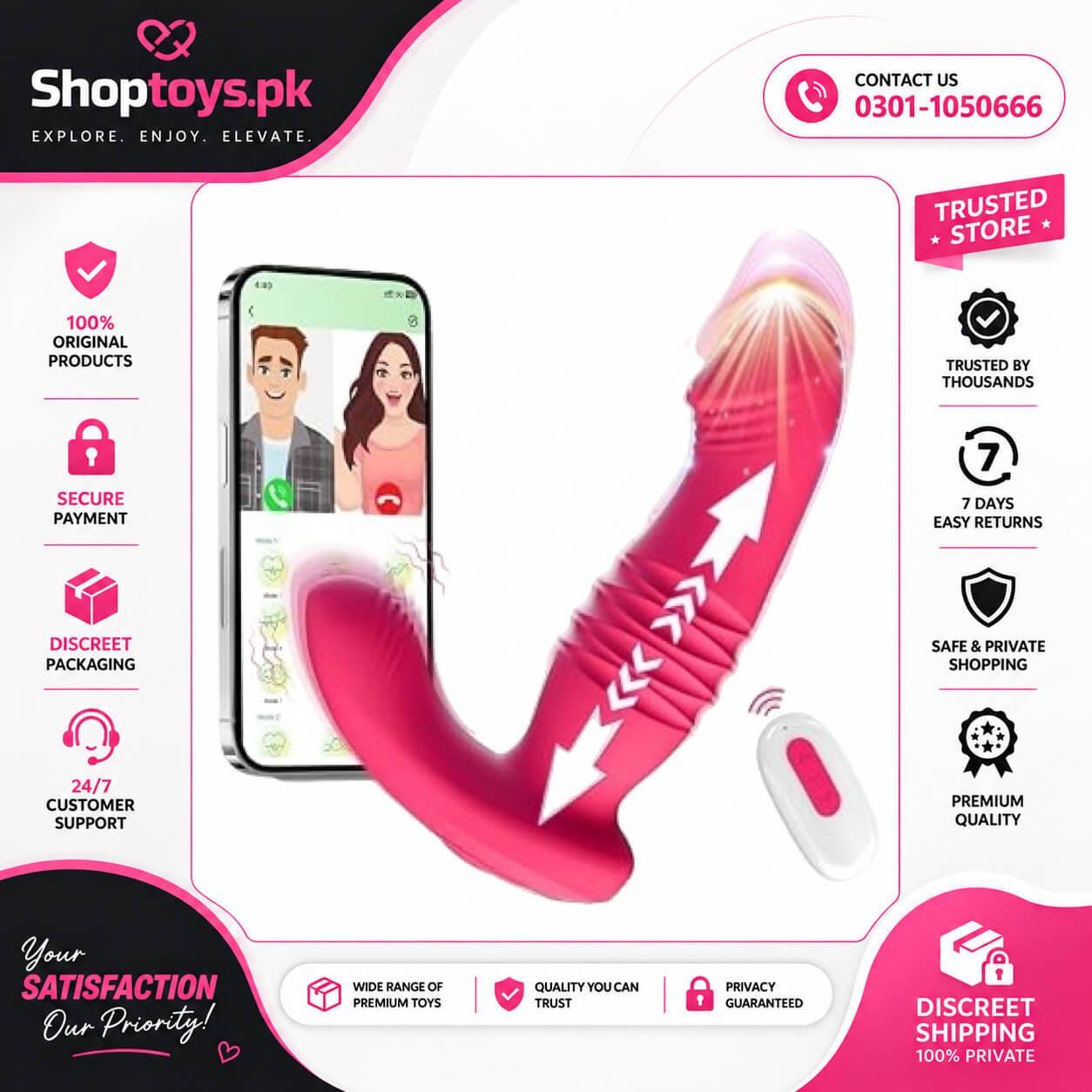 Wearable Clitoral G Spot Thrusting Vibrator In Pakistan
