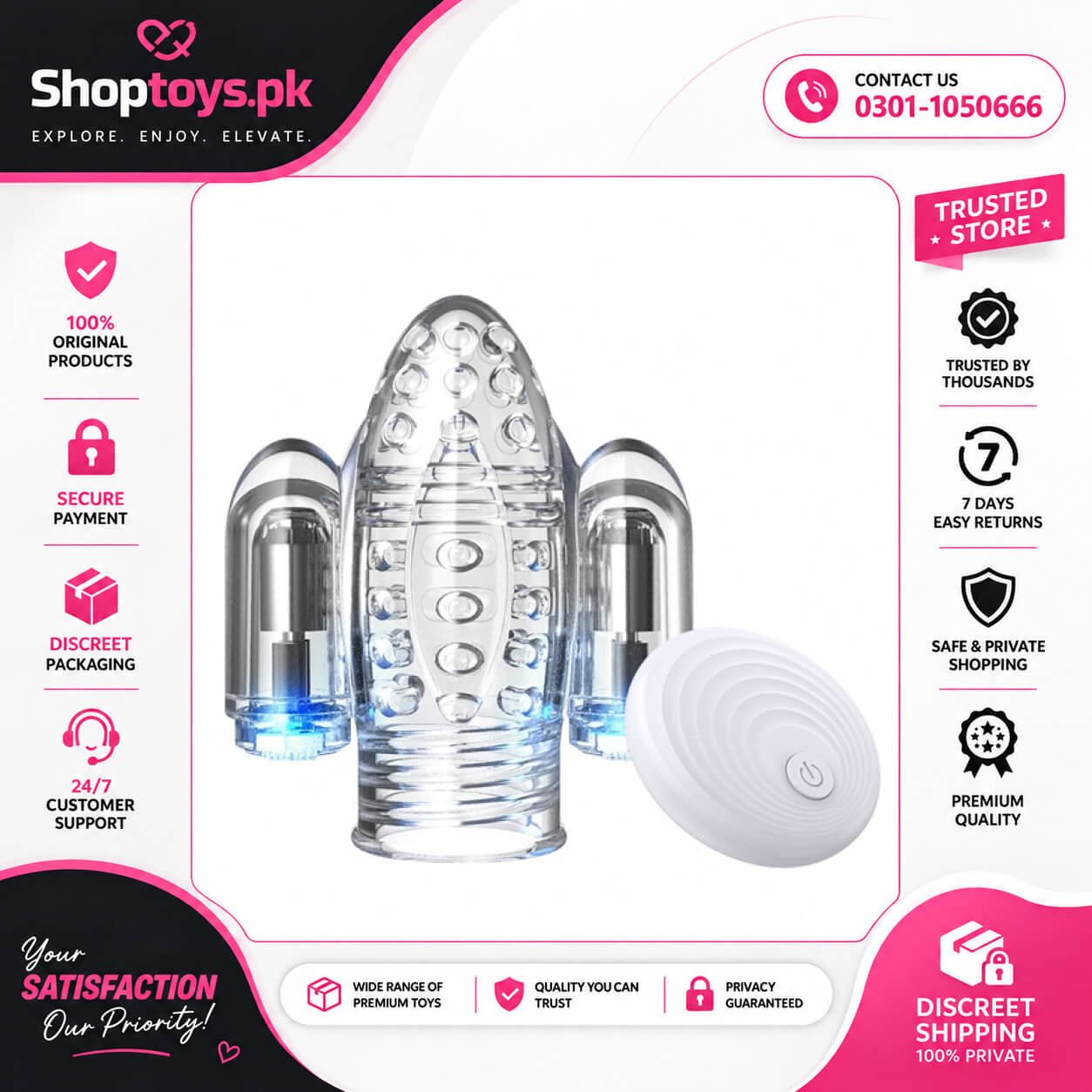 Male Masturbator Penis Vibrator with In Pakistan